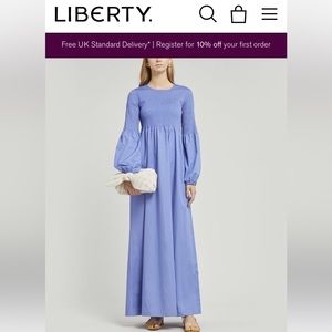 Rodebjer Blue Dress Long Sleeve Dress Size Small